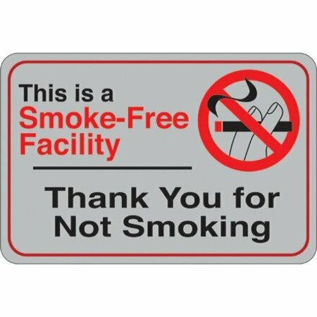 BSC PREFERRED Smoke-Free Facility 6 x 9'' Facility Sign SN208